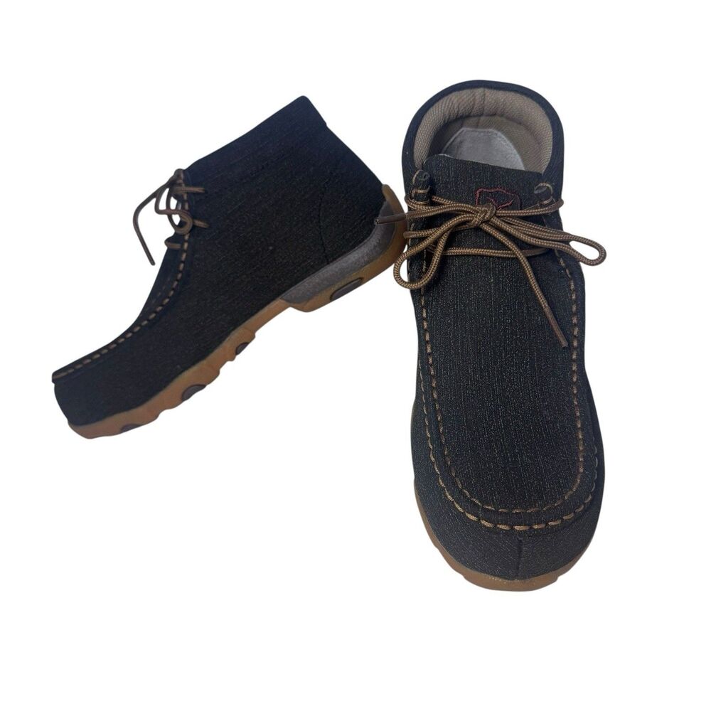 Twisted X Womans Alloy Toe Leather Chukka Driving Moc Size 6.5M WDMAL02